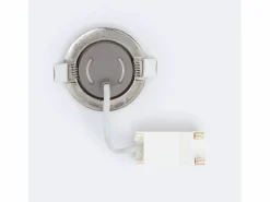 Ledkia Foco Downlight LED 5W Direccionable Circular Níquel Cepillado Corte Ø 68 mm 3000K Cálido Blanco