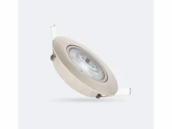 Ledkia Foco Downlight LED 5W Direccionable Circular Níquel Cepillado Corte Ø 68 mm 3000K Cálido Blanco