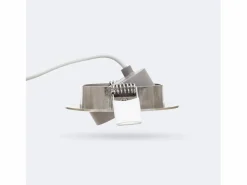 Ledkia Foco Downlight LED 5W Direccionable Circular Níquel Cepillado Corte Ø 68 mm 3000K Cálido Blanco
