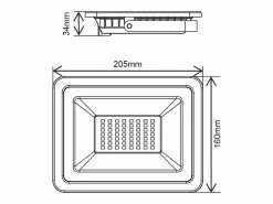 Foco LED 200-265 V CA 50 W 4000 K Blanco