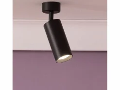 Best Foco Portalámparas Aluminio para Bombillas GU10 Cuarzo Negro Plafón