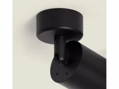 Best Foco Portalámparas Aluminio para Bombillas GU10 Cuarzo Negro Plafón