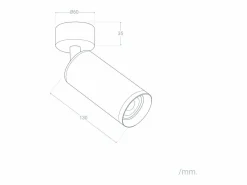Best Foco Portalámparas Aluminio para Bombillas GU10 Cuarzo Negro Plafón