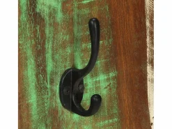 Discount Folker Percheros de pared 2 uds madera maciza reciclada 36x3x110 cm Perchero