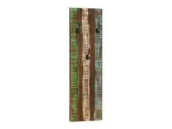 Discount Folker Percheros de pared 2 uds madera maciza reciclada 36x3x110 cm Perchero