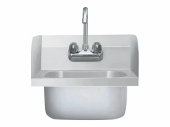 Outlet Fregadero comercial para lavado de manos con grifo de acero inoxidable Plateado