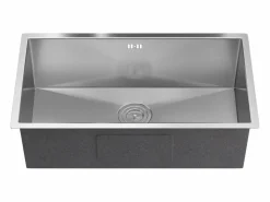 Sale Vente-unique Fregadero de acero inoxidable - 76x45 cm - - SOELA Gris