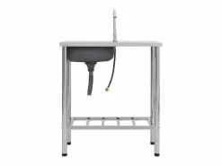 Fregadero de camping de un seno y grifo acero inoxidable ES475193