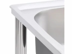 Fregadero de camping Fregadero individual Acero inoxidable Plateado