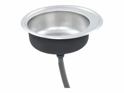 Outlet Fregadero de cocina con colador y sifón de acero inoxidable Plateado