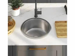 Fregadero de cocina con colador y sifón de acero inoxidable Fregadero