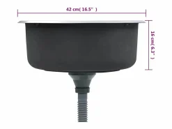 Fregadero de cocina con colador y sifón de acero inoxidable Fregadero