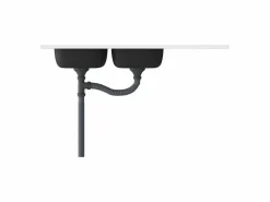 Fregadero de cocina de dos senos de 1200x500x155 mm de acero inoxidable