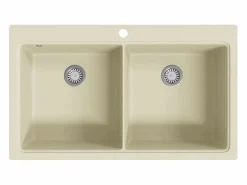 Fregadero de cocina de granito doble
