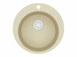Fregadero de cocina de granito de un seno redondo
