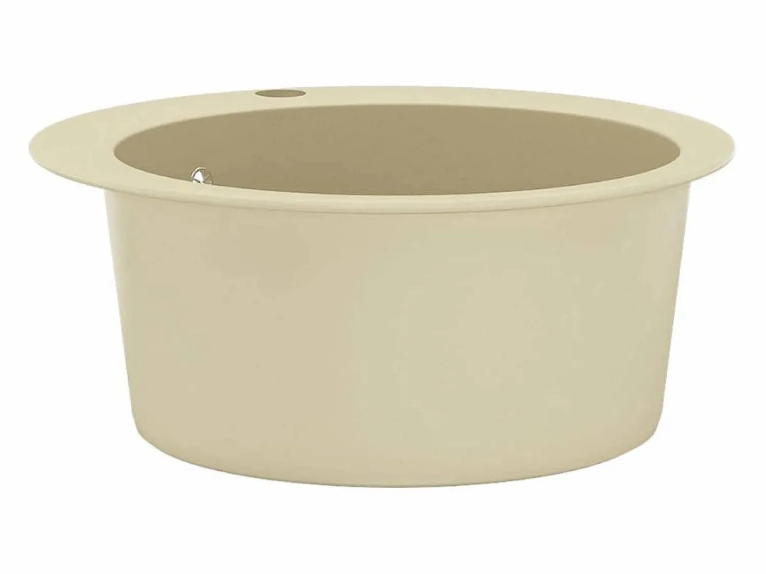 Fregadero de cocina de granito de un seno redondo