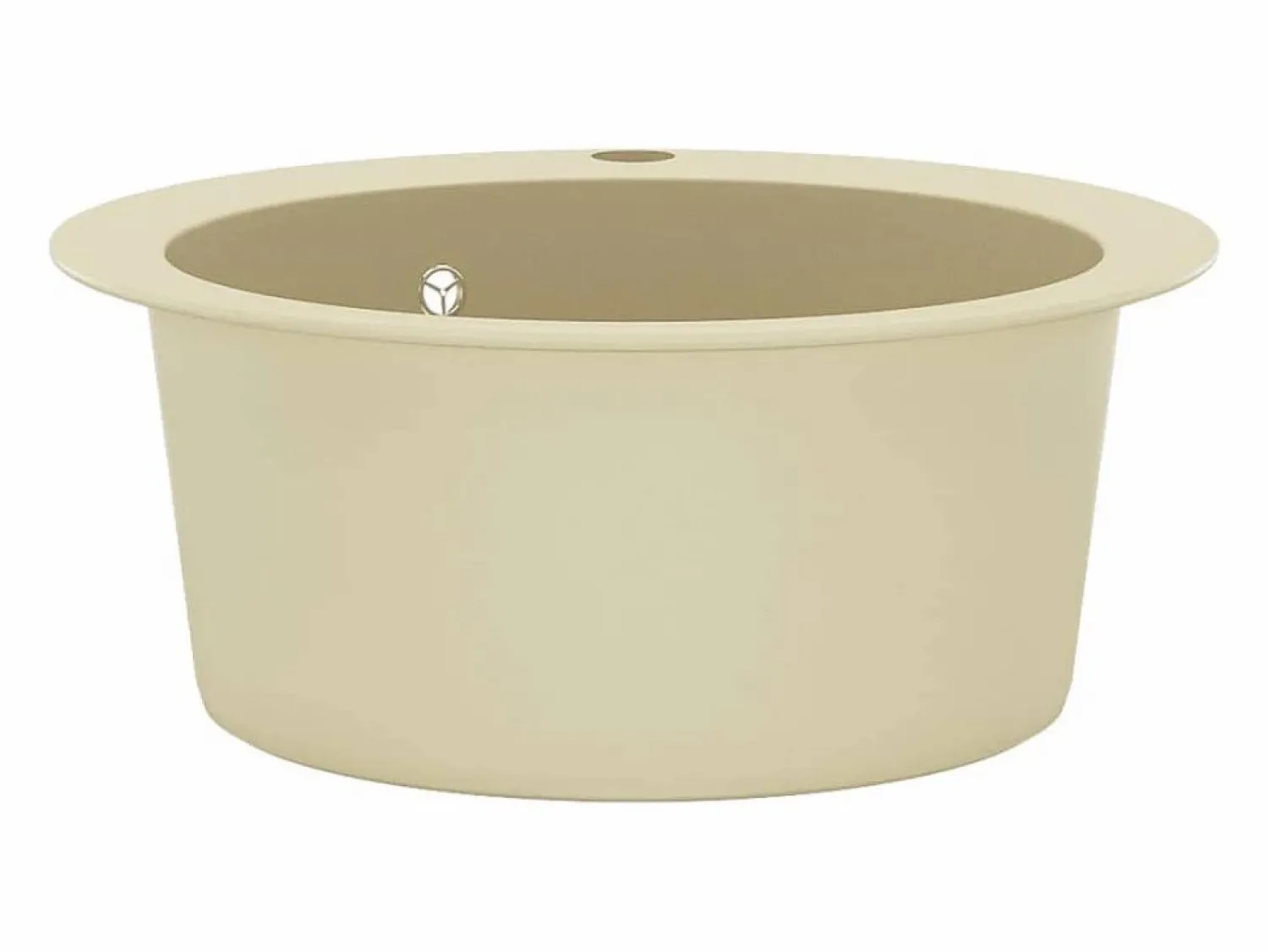 Fregadero de cocina de granito de un seno redondo
