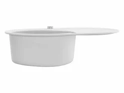 Fregadero de cocina de granito de un seno ovalado