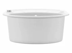 Fregadero de cocina de granito de un seno ovalado