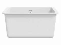 Outlet Fregadero de cocina de granito, fregadero individual, Blanco
