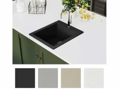Clearance Fregadero de cocina de granito Negro
