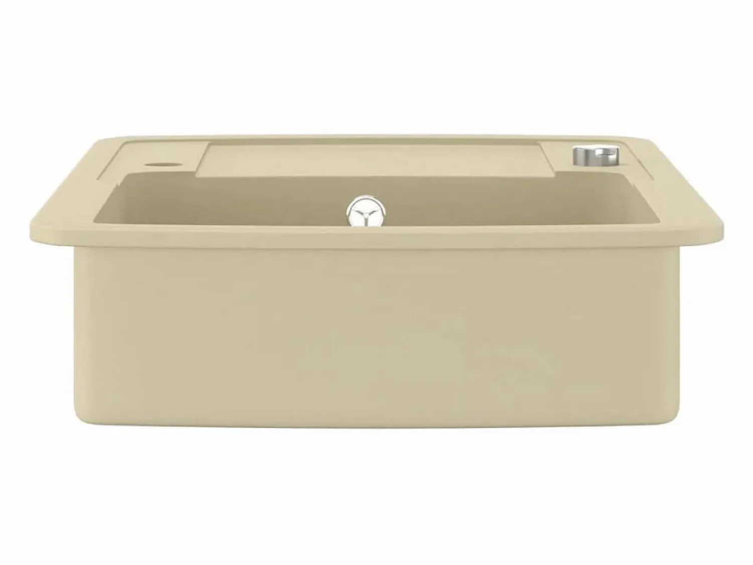 Fregadero de cocina de granito, fregadero individual, color Beige