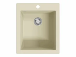 Outlet Fregadero de cocina de granito, fregadero individual, color Fregadero