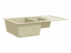 Discount Fregadero de cocina de granito doble Fregadero