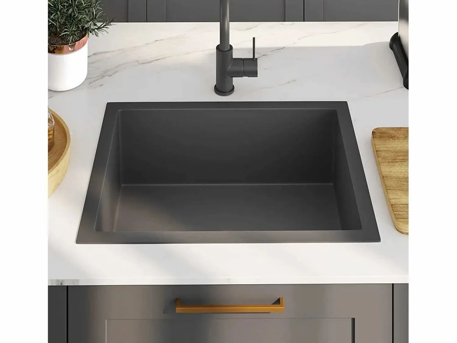 Fregadero de cocina hecho a mano de acero inoxidable