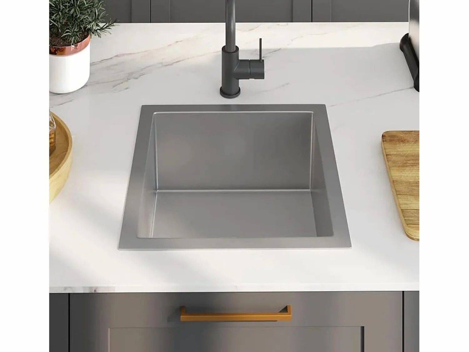 Hot Fregadero de cocina hecho a mano de acero inoxidable Fregadero