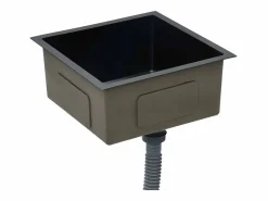 Hot Fregadero de cocina hecho a mano de acero inoxidable Negro