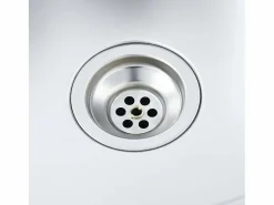Outlet Fregadero de cocina hecho a mano de acero inoxidable Plateado