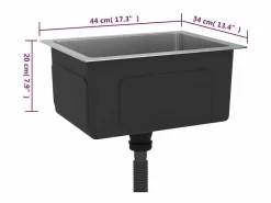 Discount Fregadero de cocina hecho a mano de acero inoxidable Fregadero