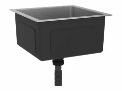 Clearance Fregadero de cocina hecho a mano de acero inoxidable Plateado