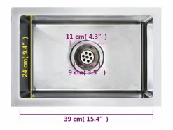 Sale Fregadero de cocina hecho a mano de acero inoxidable Fregadero