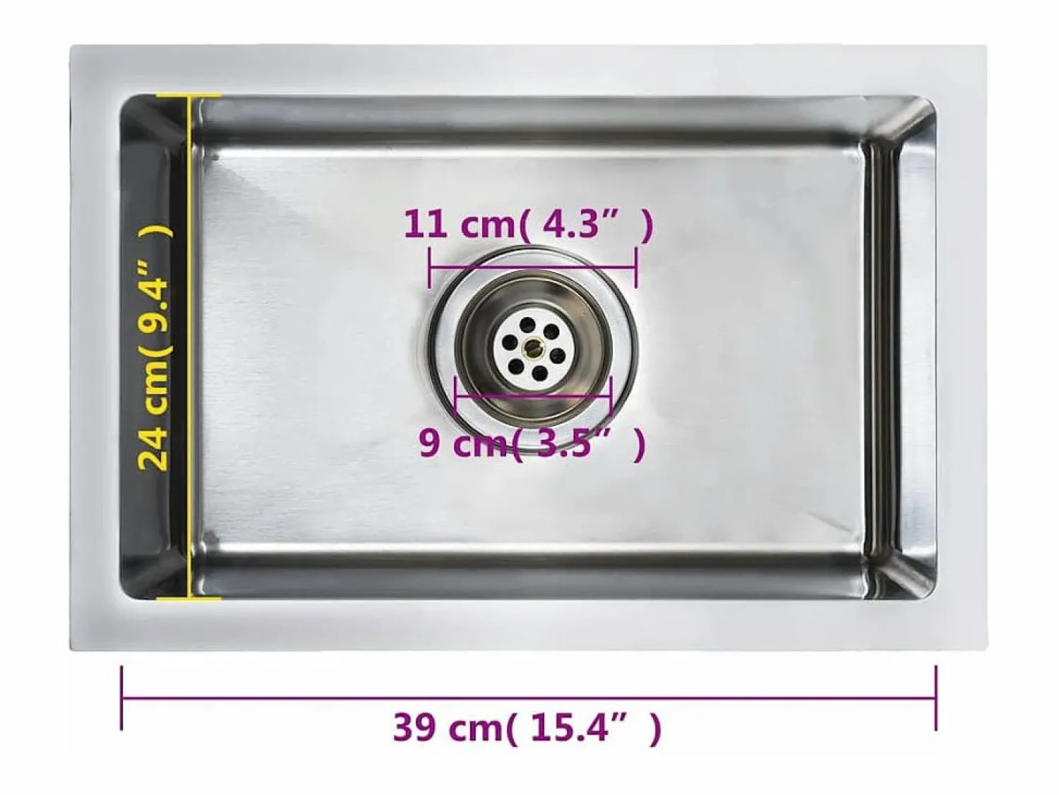 Sale Fregadero de cocina hecho a mano de acero inoxidable Fregadero
