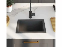 Fregadero de cocina hecho a mano de acero inoxidable