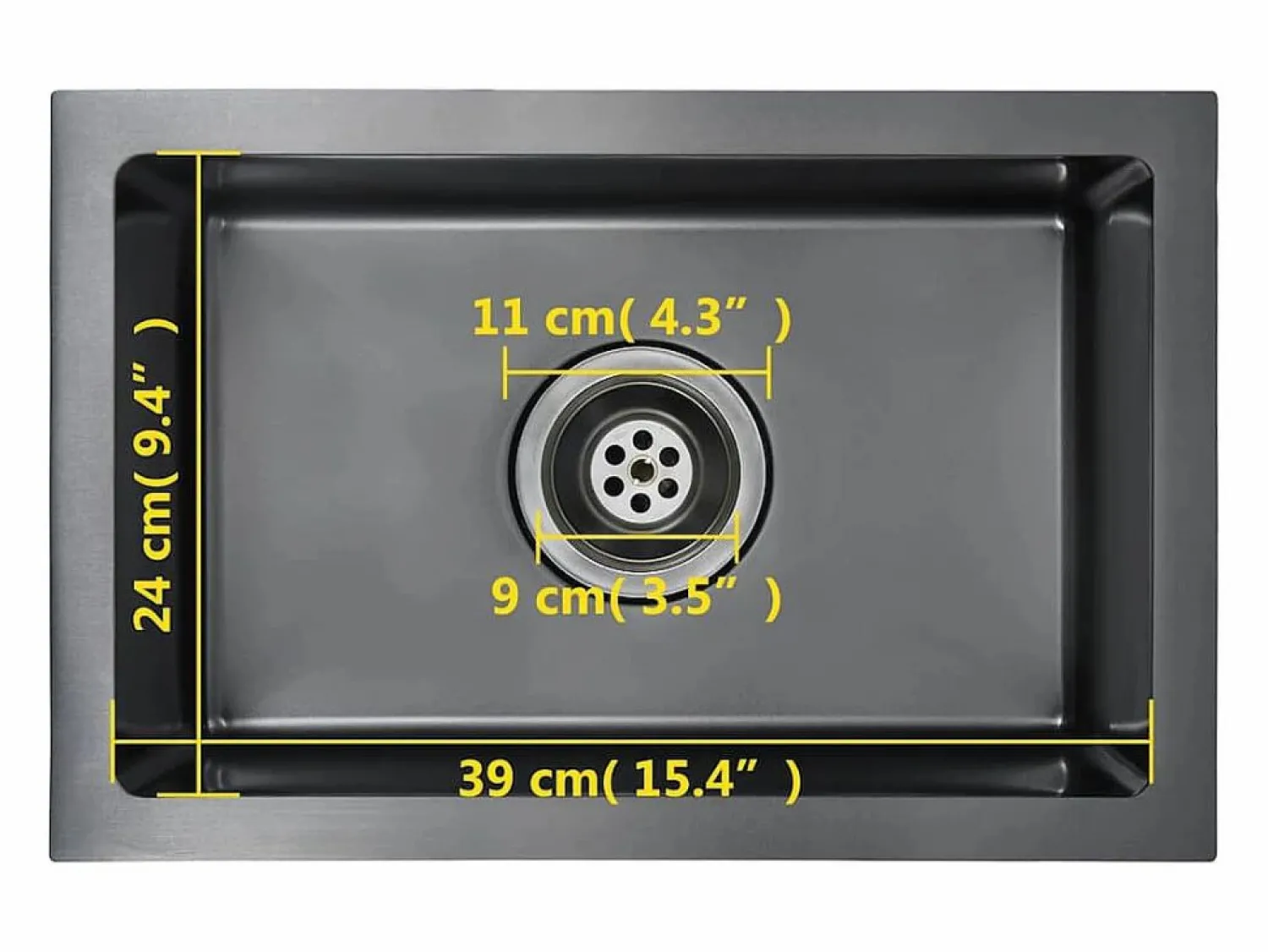 Fregadero de cocina hecho a mano de acero inoxidable