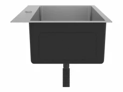 Hot Fregadero de cocina hecho a mano de acero inoxidable Plateado