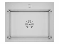 New Fregadero de cocina hecho a mano de acero inoxidable Plateado