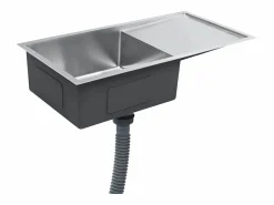 Discount Fregadero de cocina hecho a mano de acero inoxidable Fregadero