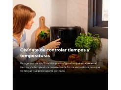Sale Freidora de aire Cecotec Cecofry Bombastik 6000 1700W 6L 12 modos de cocinado Negro