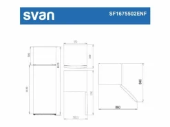 Best Frigorífico 2 puertas Svan SF1675502ENF No Frost 217L E 167 cm Blanco