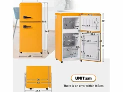 Hauss Spole Frigorífico de 60L con 2 puertas e iluminación LED - Consumo energético 102 kWh/año - antiguo