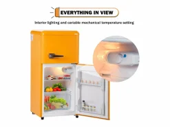 Hauss Spole Frigorífico de 60L con 2 puertas e iluminación LED - Consumo energético 102 kWh/año - antiguo