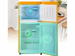 Hauss Spole Frigorífico de 60L con 2 puertas e iluminación LED - Consumo energético 102 kWh/año - antiguo