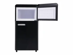 Hauss Spole Frigorífico estilo retro de 72L con iluminación LED - Congelador de 21L - Negro