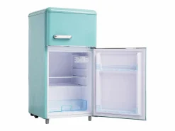 Discount Hauss Spole Frigorífico estilo retro de 72L con 2 puertas e iluminación LED - Congelador de 21L - Azul-verde Azul verdoso