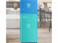 Online Frigorífico retro de 92L con 2 puertas e iluminación LED - -27°C a 13°C - Electrodomésticos De Frío
