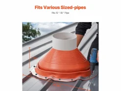 Fuelle de Solapa de Tubo SucceBuy de Techo en Silicona Roja para Tubo de 25 a 48cm Alta Temperatura